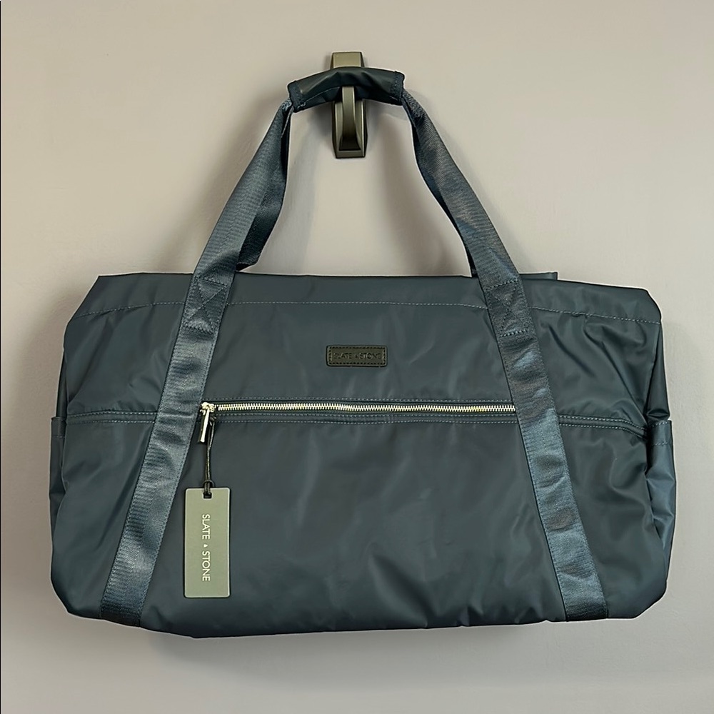 Slate & Stone Navy Blue Nylon Weekender Bag